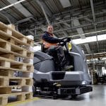 Karcher B 200 R BC DOSE ride-on scrubber dryer warehouse 2