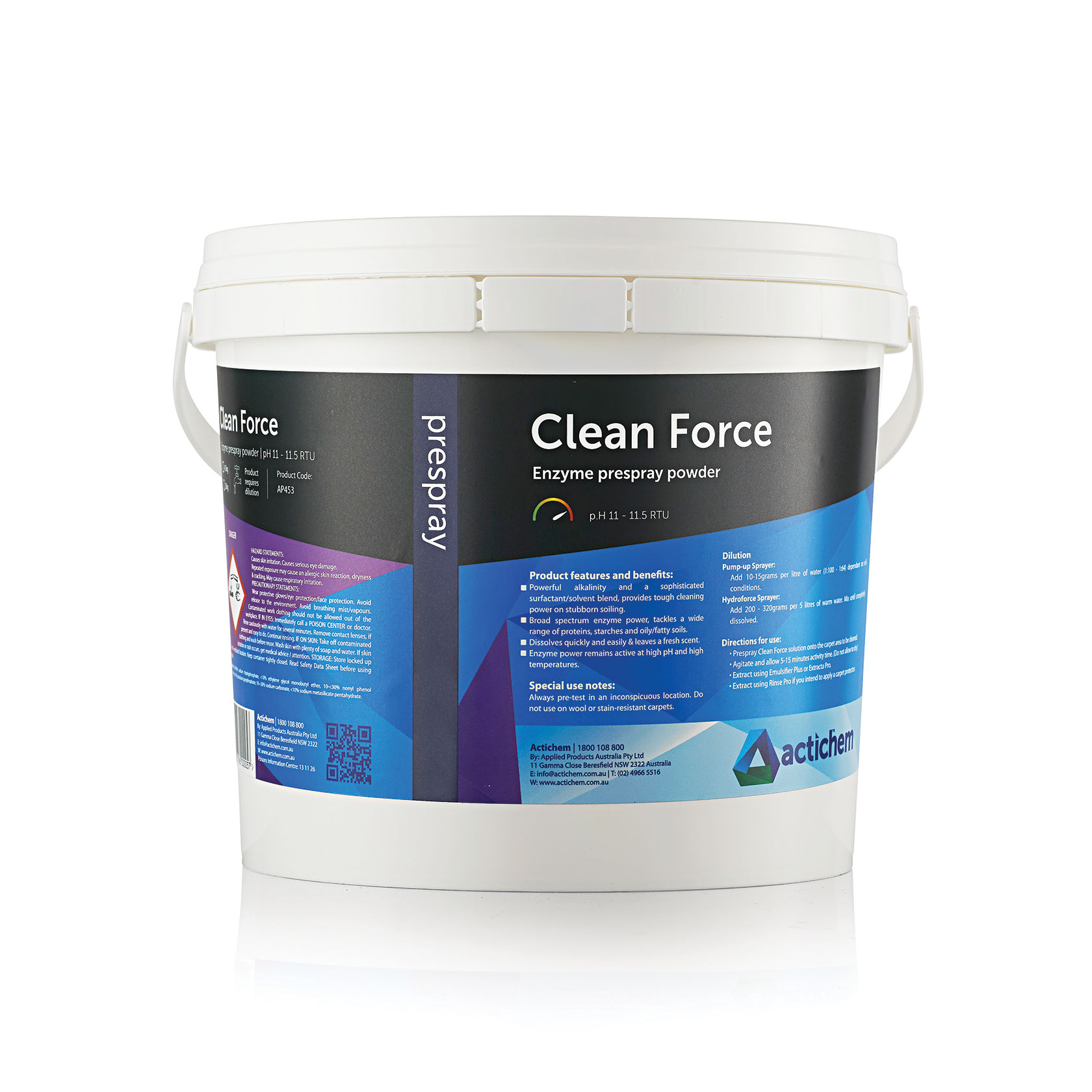 Actichem Clean Force Enzyme boosted carpet cleaning pre-spray