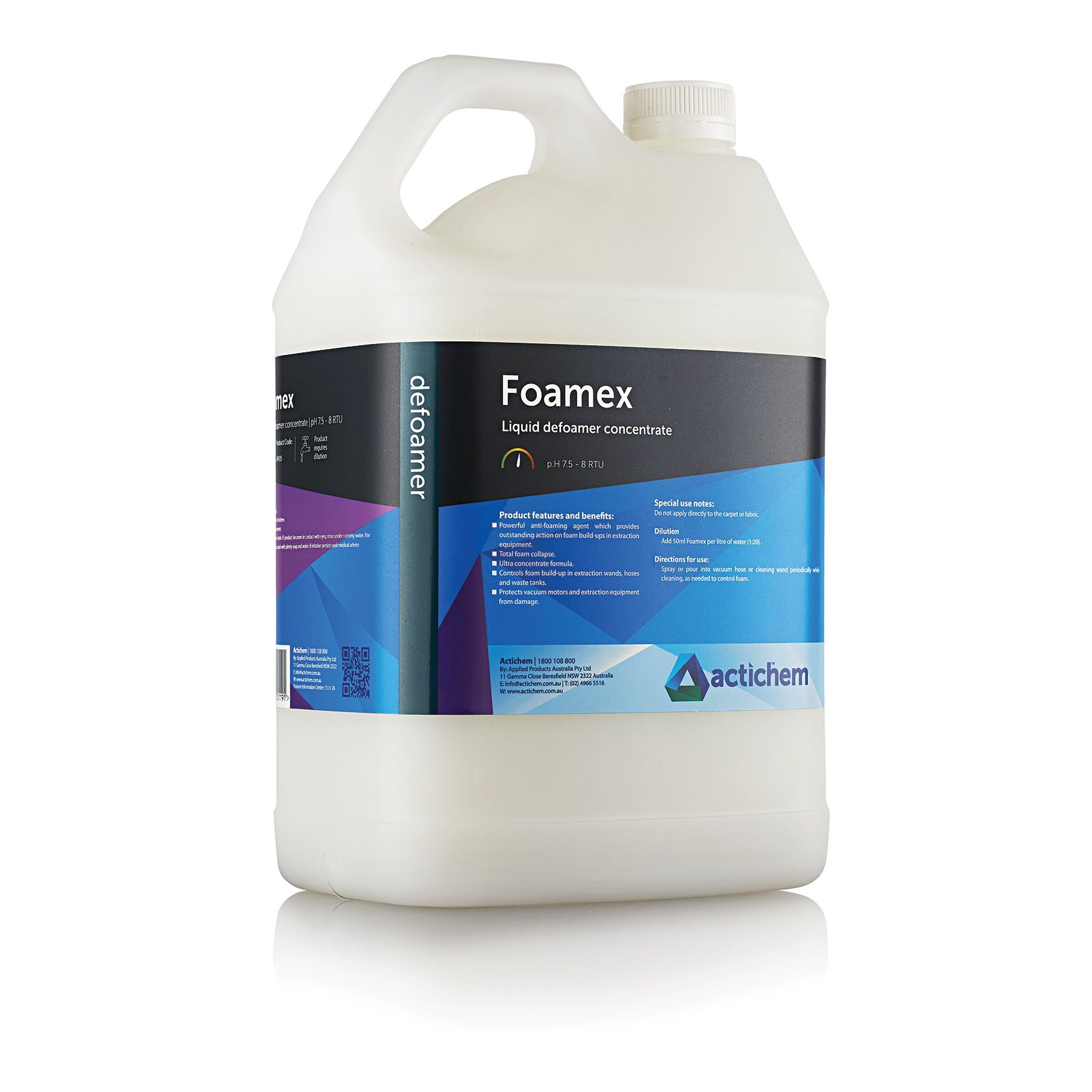 Actichem Foamex Defoamer for cleaning systems