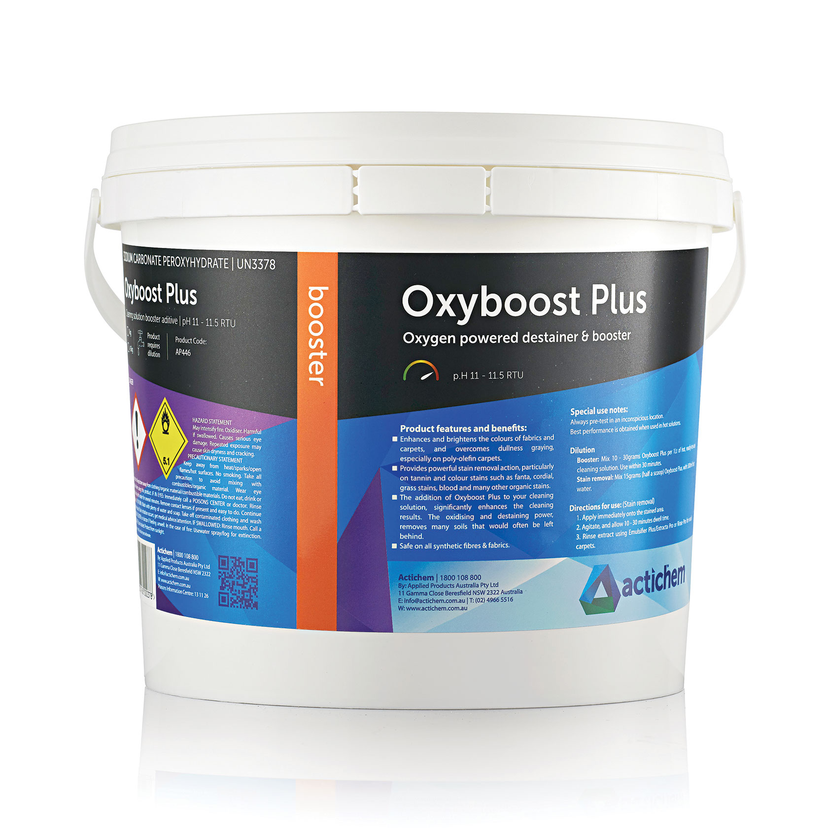 Actichem Oxyboost Plus Oxygenated additive for destaining, cleaning & deodorising