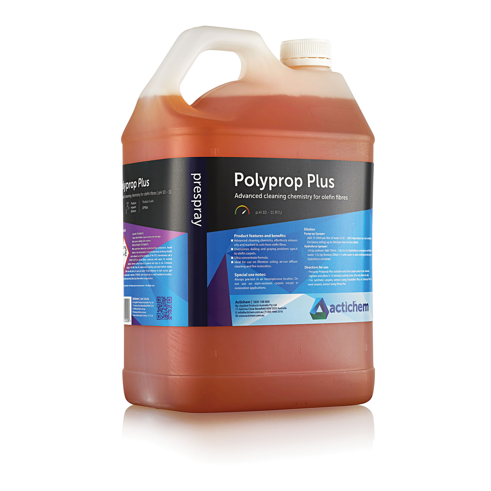 Actichem Polyprop Plus Polypropylene carpet cleaning pre-spray