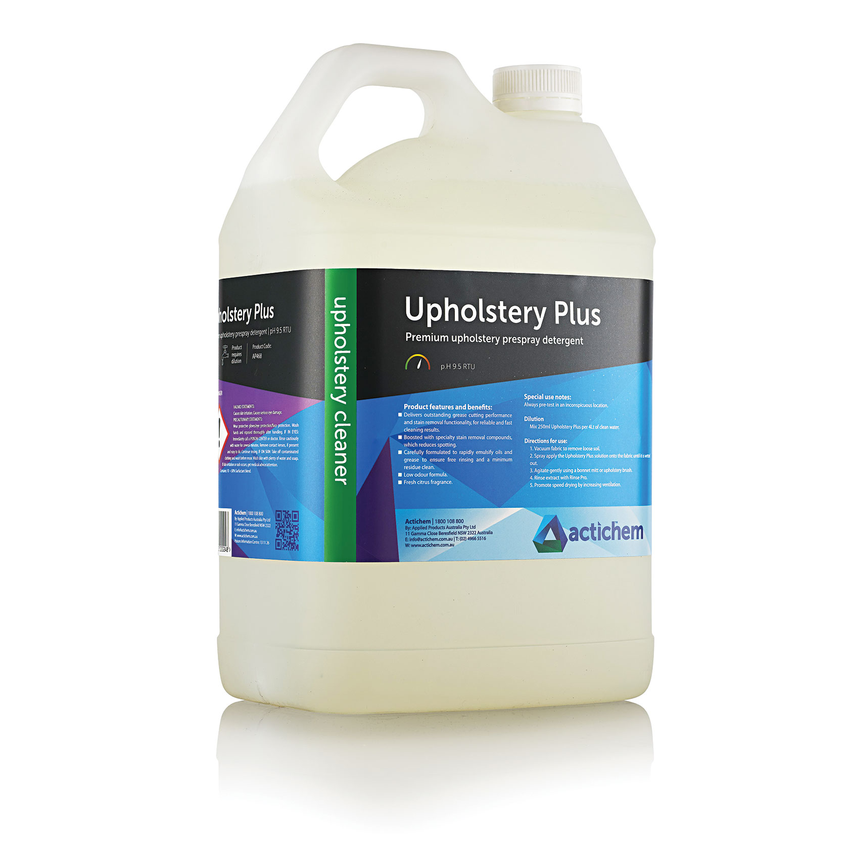 Actichem Upholstery Plus professional upholstery pre-spray detergent