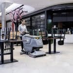 Karcher B50 W BP roller walk behind scrubber food hall