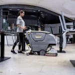 Karcher B50 W BP roller walk behind scrubber food hall 2