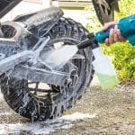 Makita DHW180 18V Pressure Washer tyre cleaning