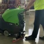 RapidClean IPC CT40 Walk Behind Scrubber polished concrete